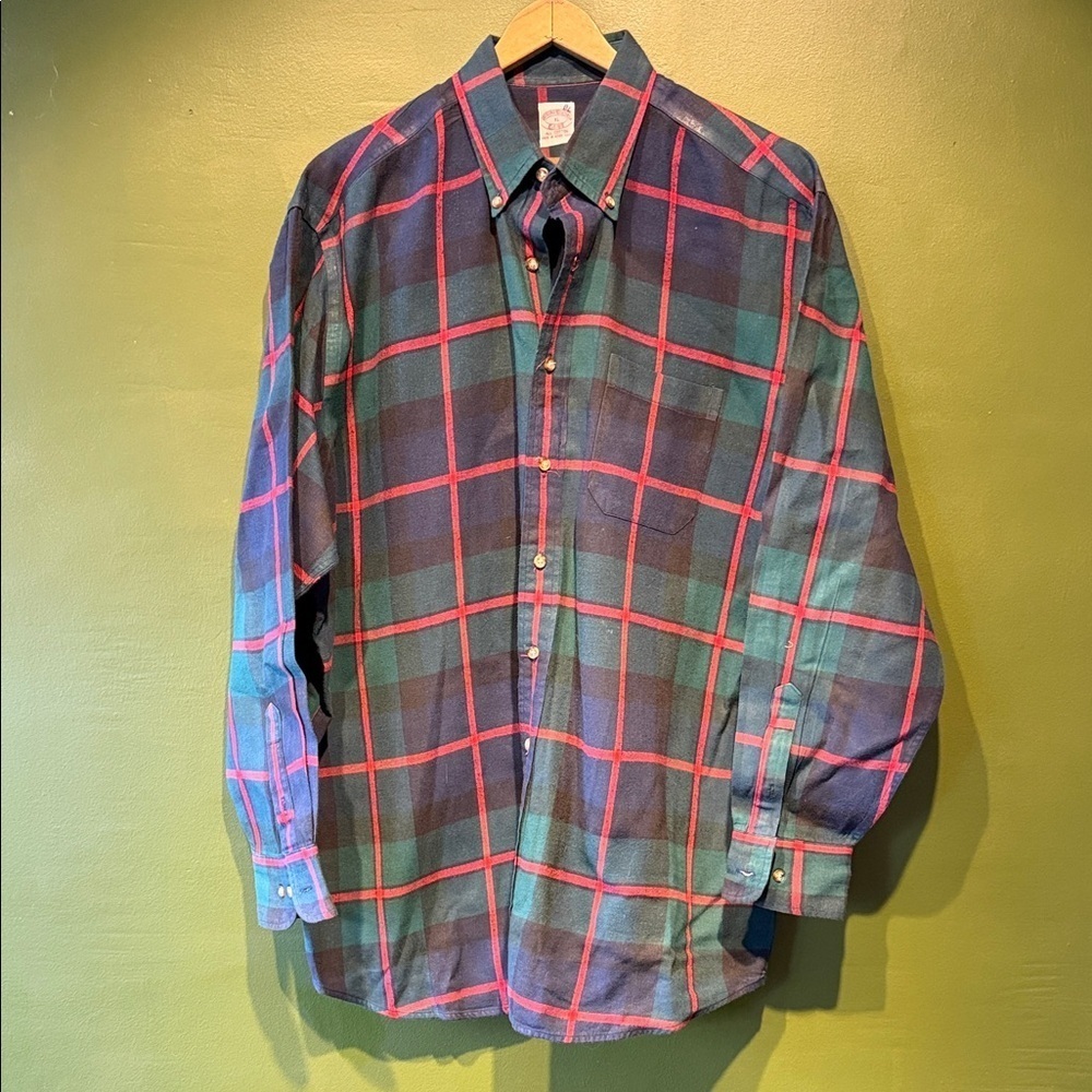 Vintage Brooks Brothers Classic Plaid Men's Shirt
